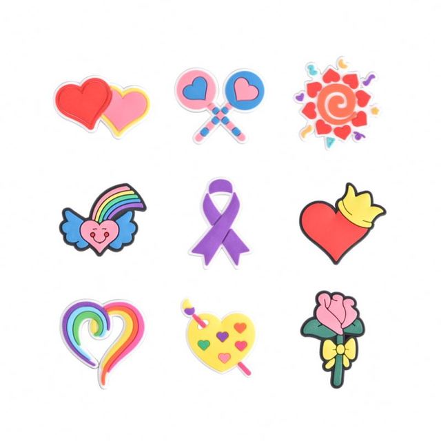 Wholesale Cartoon PVC Shoe Charms Colorful Customizable Colors Summer Beach Style Clog Charms with Button & Buckle Decorations