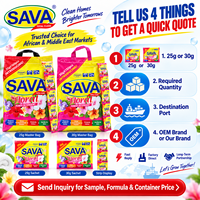 Oem SAVA 30g super-force détachant détergent en poudre bon marché mousse riche savon en poudre de haute qualité de l'usine de Chine