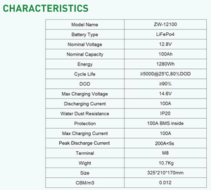 Usine directe 100Ah 200Ah 12V 24V Li-ion batterie pour Golf IP65 Hybrid Grid Protection Split Type énergie solaire - Product Image 2