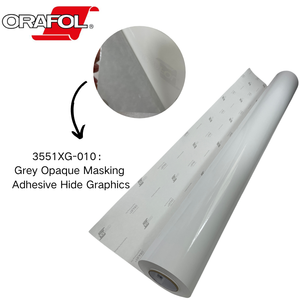 ORAFOL ORAJET 3551XG 010 Gloss White Polymeric Vinyl Grey Opaque Masking Adhesive Digital Print Vehicle Wrap <b>Film</b> - Product Image 1