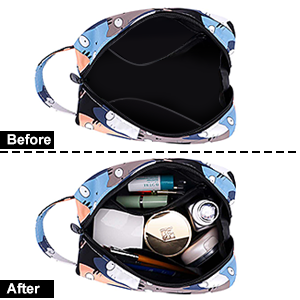 حقيبة سستة نايلون مصنوعة من البوليستر والنايلون بتصميم مخصص ومزينة بمكياج للسفر - Product Image 5