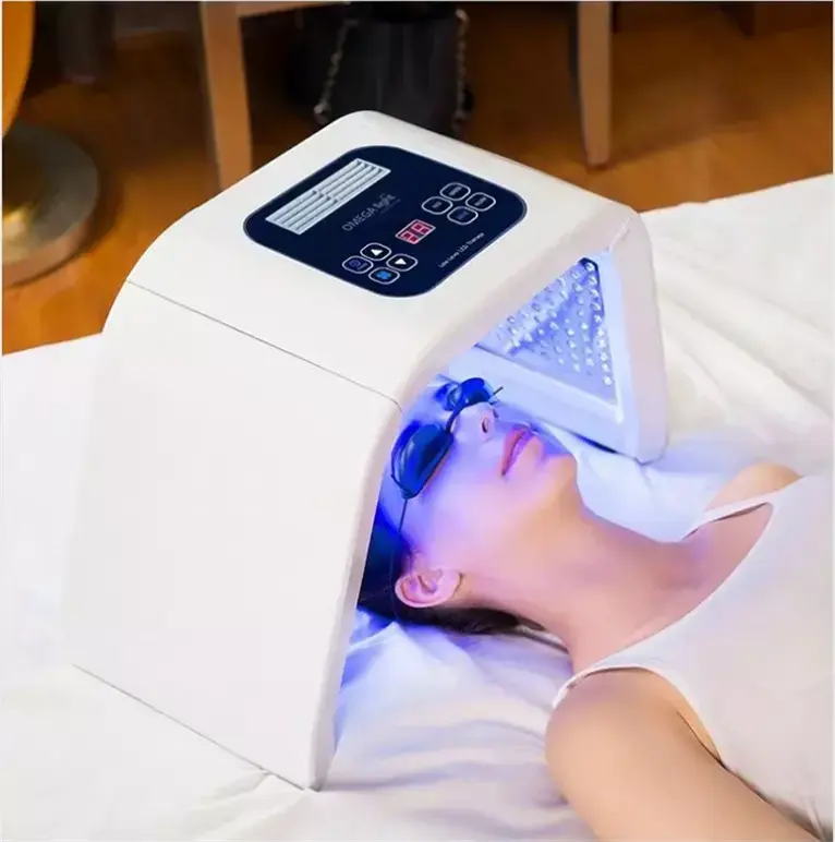 Masker terapi foton lampu Led merah Salon kecantikan 7 warna untuk terapi lichttherapy wajah Pengencang Kulit 7 Kleuren PDT luminotherapy