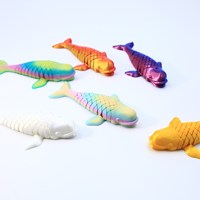 Modèle de baleine réaliste imprimé en 3D, ornement animal, jouet pour enfants, décoration d'aquarium, cadeau, ornement de collection