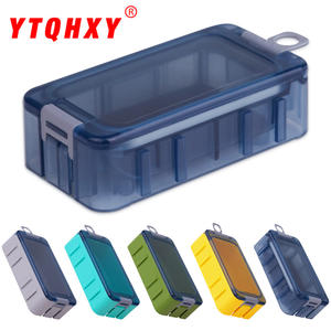 Caja de aparejos de pesca de plástico, caja de herramientas portátil con almacenamiento magnético de señuelos y diseño apilable para uso en exteriores - Product Image 2