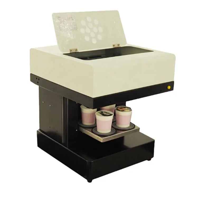 4 tazas de café de apoyo imprimir café impresoras de la fábrica de impresión en el café pastel macaron etc máquina de impresión