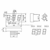 Ultra Bright 0.4 Inch 3 Digits Red 7 Segment Led Display Digital Tube Common Cathode Anode 4032ah for Arduino Diy Project