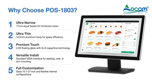 OCOM POS-<span class=keywords><strong>1803</strong></span> 18,5-Zoll 2,5D Floatglas Super Schlankes Design <span class=keywords><strong>Windows</strong></span> Android Kassensystem POS-System - Product Image 6