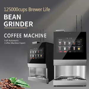 MACES4C-00 자동 상업용 에스프레소 커피 머신 스마트 전기 블랙 스테인레스 스틸 미국 플러그 CE 인증 커피 만들기