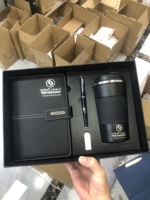 Idée cadeau Ensemble de cahiers d'affaires avec logo imprimé Carnet de bureau Stylo USB 4 en 1 Coffret cadeau promotionnel