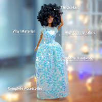 Mode africaine 12 pouces en plastique modèle jouet poupée avec articulations mobiles et vêtements pour filles jouets éducatifs