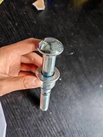 8X40 Boulons de verrouillage à tête de brasero en aluminium Boulons à anneau rainuré Boulons de verrouillage en acier inoxydable avec collier