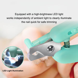 Coupe-ongles LED en plastique PET pour chats et chiens avec limes intégrées et éclairage de la ligne sanguine, sans parfum - Product Image 1
