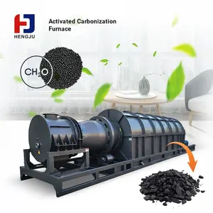 Rice husk bamboo coconut shell charcoal carbonization furnace activation machine rotary kiln activated carbon making machine