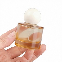 Flacon de parfum cylindrique en verre borosilicate G&S avec pulvérisateur à pompe décoré, vide, 30 ml, avec boîte