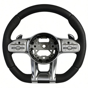 Volante de cuero perforado negro para <span class=keywords><strong>Mercedes</strong></span> Benz <span class=keywords><strong>AMG</strong></span> GT63 G63 <span class=keywords><strong>AMG</strong></span> G500 G550 W202 W204 W206 - Product Image 4