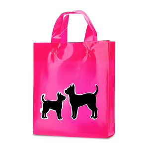 Emballage recyclable portable personnalisé sac à provisions de transport en plastique d'expédition transparente avec impression de logo - Product Image 1