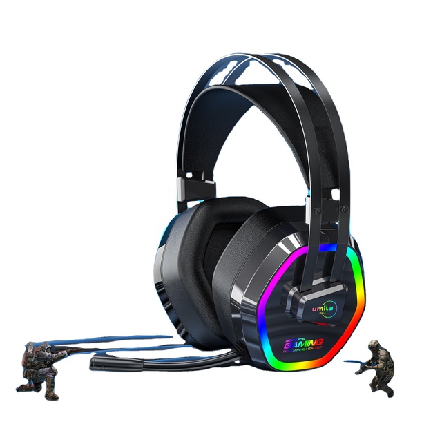 Professional 7.1 Surround Sound for Computer Wired Headsets With Mic Led Light Headphone Cool Gaming Headset Gamer Headphones