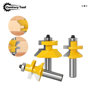 Juego de fresas de ranurar y machihembrar para carpintería, para empalmes de madera, suelos y marcos, vástago de 8 mm y 1/2'' - Product Image 1