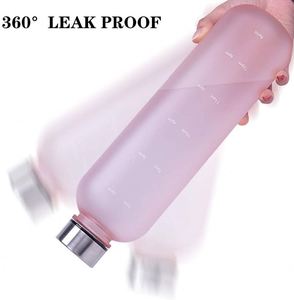 Nueva Botella de Agua Tritan de 1 Litro SIN BPA 2025 con Tapas Doradas, Botella de Agua con Acabado Arenado Degradado - Product Image 4