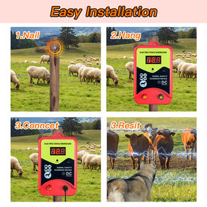 Cargador de Cerca Eléctrica, Energizador de Cerca Eléctrica para Ganado, Jardín, Vacas, Mascotas, Kit de Cargador de Cerca Eléctrica para Granja - Product Image 3