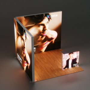 collapsible seg lightbox display tianlang <b>aluminium</b> folding twist <b>tower</b> exhibition case portable trade show showcase - Product Image 1