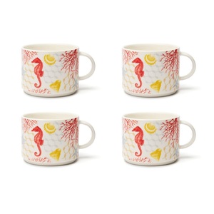 Tazza in Ceramica Excelsa, Porcellana Corallo 50 Cl, Design Multicolore Vita Marina - Product Image 3