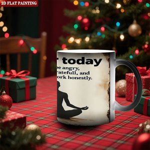Heat Changing <b>Ceramic</b> <b>Mug</b> 11oz Frosted Black Sublimation Blank Gift Cup - Product Image 2