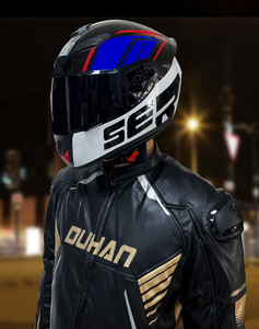 Casque de <span class=keywords><strong>moto</strong></span> homologué DOT, à visière unique, imperméable, en ABS, accessoires de sécurité pour motos, vente en gros - Product Image 5