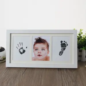 Großhandel Baby Foto Souvenir Handabdruck Fußabdrücke Ton Rahmen Kit