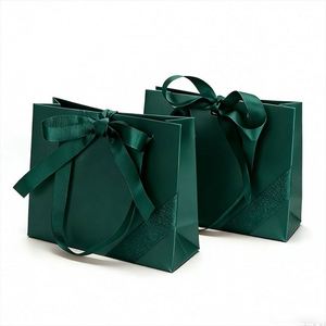 Wholesale Eco-Friendly Laminated Kraft Paper Mini <b>Gift</b> <b>Bags</b> Factory Customized Ribbon & String Handles - Product Image 1