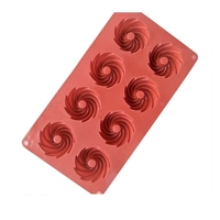 Moule à gâteau en silicone 3D en forme d'œuf tourbillonnant, de qualité alimentaire, écologique, pour mousse, gelée, décoration de biscuits, emballage en sachet OPP