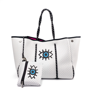 Bolsos de Playa Perforados de Verano para Mujer UHP, Bolsos de Compras de Diseño con Cierre de Cremallera, Impermeables y de Gran Capacidad - Product Image 1