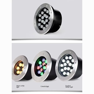 ไฟ LED ฝังพื้นสำหรับสวนกลางแจ้งแบบฝังไฟกระแสตรง DC AC 12แบบกลม6W