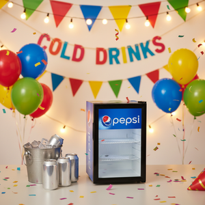 Mini-réfrigérateur de jeu LED 70L avec porte vitrée, alimentation électrique pour voiture, hôtel et utilisation extérieure, faible niveau sonore - Product Image 3