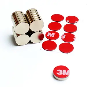 强直径3/4 "x 1/8" 强圆形钕N52硬盘磁铁，带3m胶带