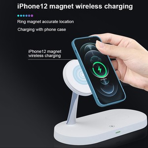 T268 Caricatore Wireless Magnetico 5 in 1 per <span class=keywords><strong>iPhone</strong></span>/<span class=keywords><strong>Apple</strong></span> Watch/AirPods - Bianco - Product Image 2
