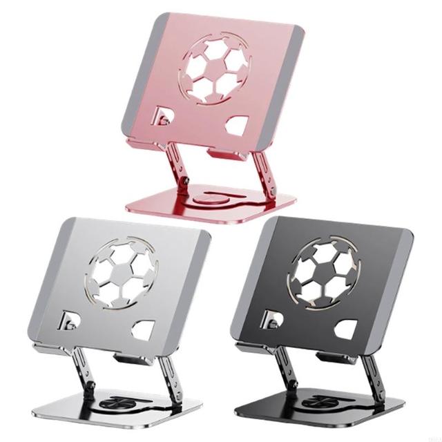 Adjustable Metal Tablet Stand with 360 Degree Rotatable Base Foldable Tablet Holder