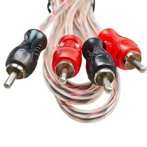 to RCA <b>car</b> <b>amplifier</b> cable, transparent braided low-loss noise-reduction audio cable 1m - Product Image 2