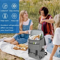 Sac à dos isotherme imperméable décontracté pour pique-nique, sac thermique pour le camping en plein air, la plage, la livraison de nourriture