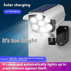 Lampe murale LED à énergie solaire Caractéristique étanche Arrivée de personnes Anti-vol Éclairage de jardin extérieur Caméra de surveillance Capteur - Product Image 5