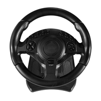 Volant de course gaming C-STAR certifié CE avec moteur de vibration pour PC, pour une console, pour boîtier Smart TV - Connexion filaire