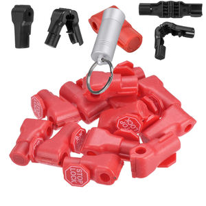 Serrure de sécurité rouge en plastique à clé magnétique d'installation facile pour crochets de supermarché de lien de marchandise - Product Image 6