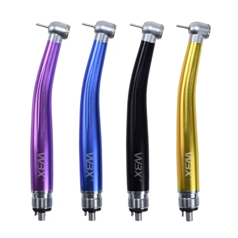 Botão mais barato 2 furos ou 4 furos de alta velocidade colorida da turbina contra o ângulo dental elétrico Handpiece