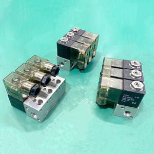 Aluminiumlegierung 3V1-M5 3V1-06 Mini 1/8NPT BSP <span class=keywords><strong>2</strong></span>-Positionen 3-Wege 3/<span class=keywords><strong>2</strong></span> Basisblock 24VDC 12VDC Steuermagnetventil - Product Image 1