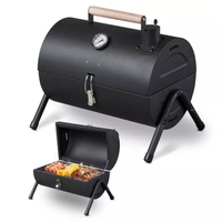 Barbecue portable pliable double face sans fumée au charbon de bois, moderne, chromé, avec revêtement en poudre, 0,5 mm, pour usage domestique