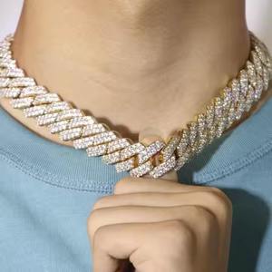 สร้อยคอเงินแท้ 925 ประดับโมอิสซาไนต์ ดีไซน์แบบโซ่ ชุบทอง ประดับเพชร VVS ได้รับการรับรองจาก IGI เหมาะสำหรับทุกเพศ สไตล์ฮิปฮอป ดีไซน์น่ารัก เหมาะสำหรับงานปาร์ตี้ - Product Image 4