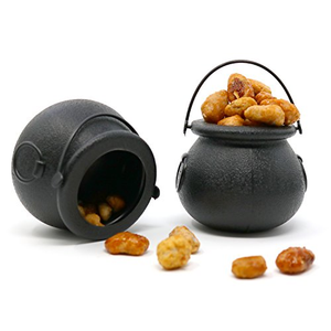 Caldero de Plástico Negro de 14 cm, Olla de Bruja para Fiesta de Halloween, Decoración, Centro de Mesa, Accesorio - Product Image 4