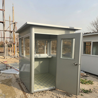 TOPPRE Mini cabine mobile détachable préfabriquée Salle à outils extérieure Planche de jardin Boîte de garde Stand de vente Kiosque de sécurité