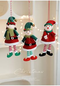 Feutre Elfes De Noël Ornement De Noël Elfe De Noël Poupée Pendentif Mignon Elfe Couple Décor Ornements De Noël Avec Chapeau Et Cloche - Product Image 2