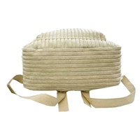 Sac à dos d'étudiant de haute qualité, résistant à l'usure, en velours côtelé, compartiment spacieux pour livres, papeterie, ordinateur portable